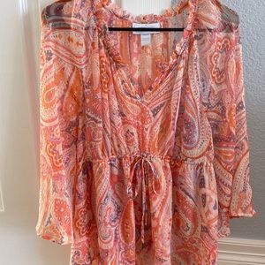 Jessica Simpson paisley orange maternity top - M